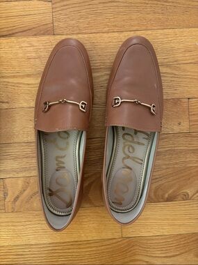 Sam Edelman Lorraine Tan Leather Horsebit Loafers